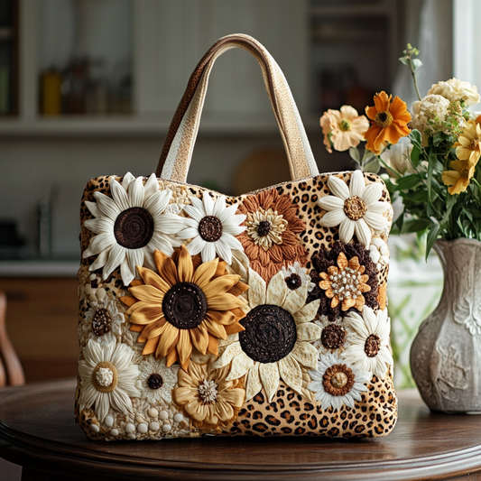 Sunflower Garden Quilted Tote Bag NCU0VL2733