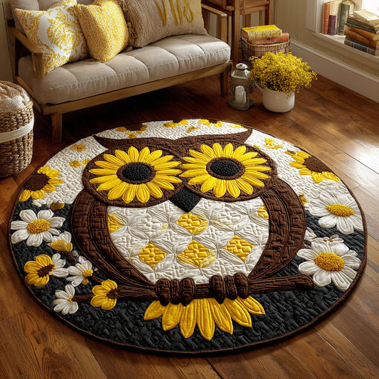 Sunflower Gaze Quilted Round Mat NCU0TV129