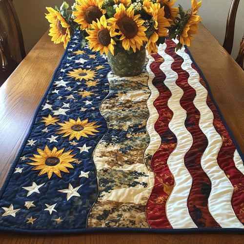 Sunflower Glory Quilted Table Runner NCU0NT7704