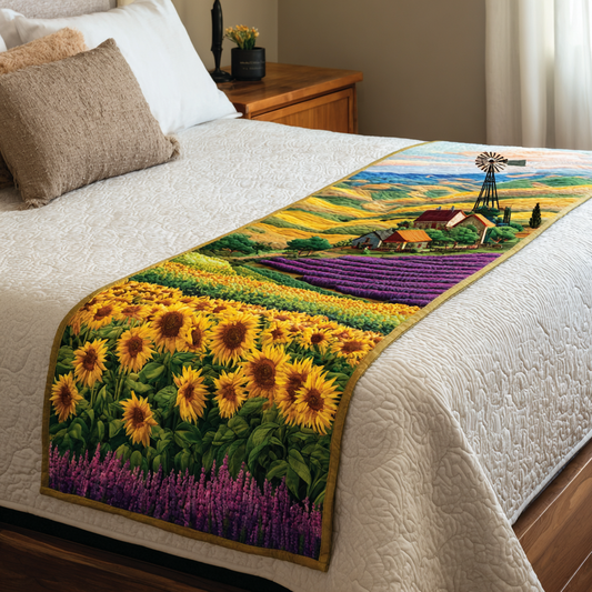 Sunflower Glow Quilted Bed Runner NCU0DK9194