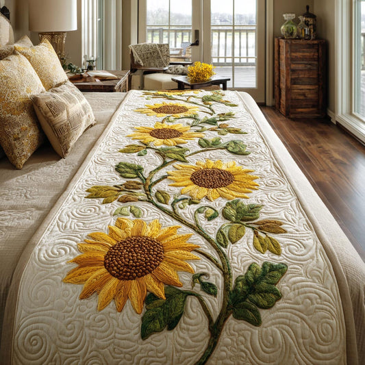 Sunflower Glow Quilted Bed Runner NCU0DV9478