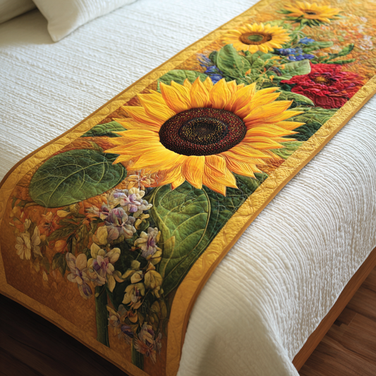 Sunflower Grace Quilted Bed Runner NCU0DK9195