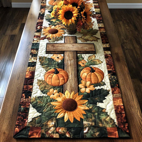 Sunflower Grace Quilted Table Runner NCU0NT9018