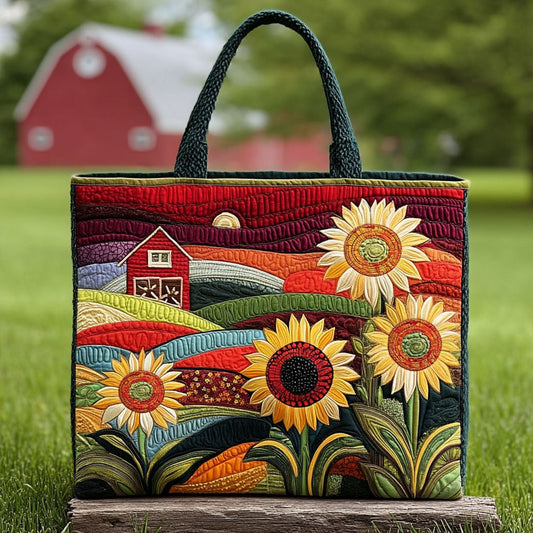 Sunflower Grove Quilted Tote Bag NCU0PT7990