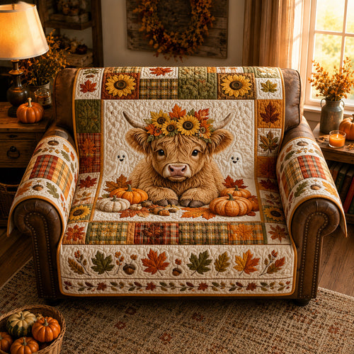 Sunflower Harvest Highland Calf Quilted Sofa Cover NCU0HH2095