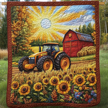 Sunflower Harvest Quilted Blanket NCU0NT6252