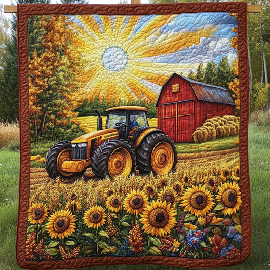 Sunflower Harvest Quilted Blanket NCU0NT6252
