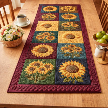Sunflower Harvest Quilted Table Runner NCU0TV1701