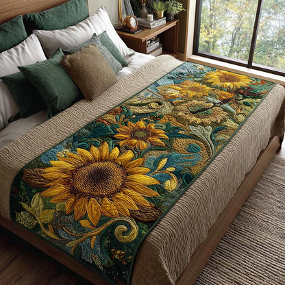 Sunflower Haven Quilted Bed Runner NCU0DV9480