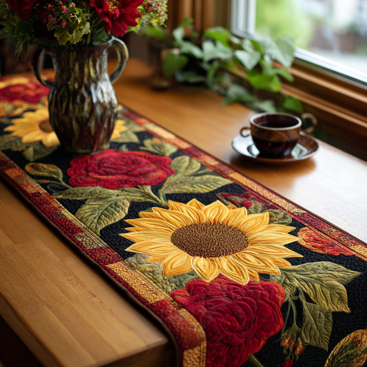 Sunflower Joy Quilted Table Runner NCU0DK8597