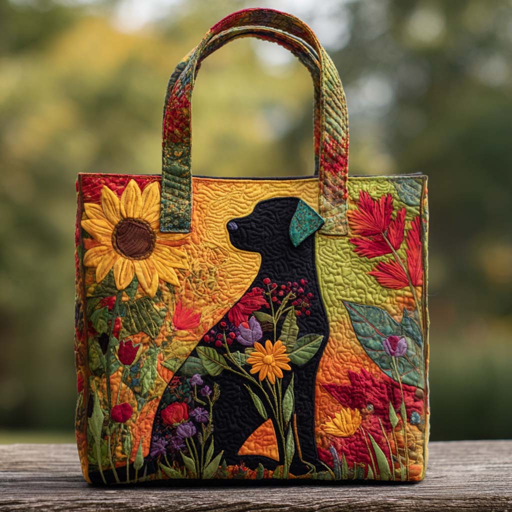 Sunflower Lab Quilted Tote Bag NCU0XD1151