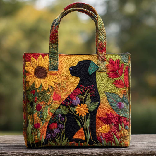 Sunflower Lab Quilted Tote Bag NCU0XD1151