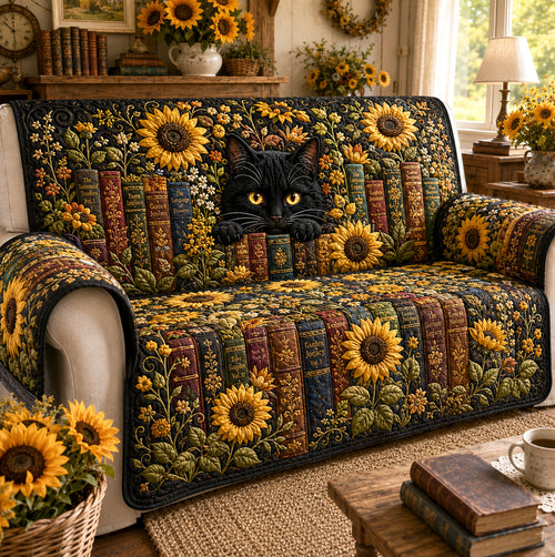 Sunflower Library Quilted Sofa Cover NCU0TV2010