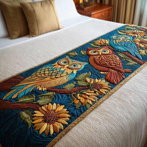 Sunflower Perch Quilted Bed Runner NCU0TD1266