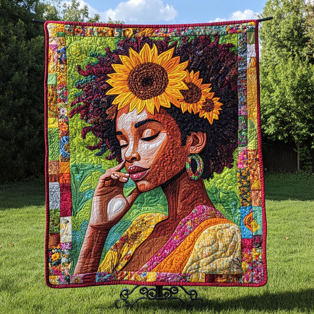 Sunflower Queen Quilted Blanket NCU0NT3385
