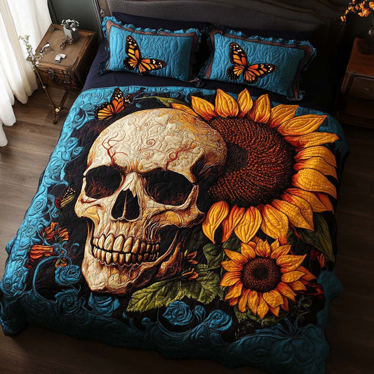 Sunflower Remains 3-Piece Quilted Bedding Set NCU0NT7952