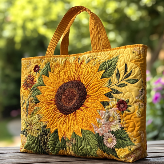 Sunflower Shine Quilted Tote Bag NCU0DK9191
