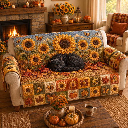 Sunflower Slumber Quilted Sofa Cover NCU0TD2914