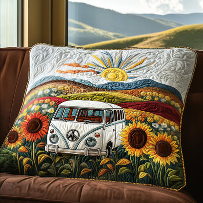 Sunflower Soul Van Quilted Bedding Pillow Case NCU0PT6167