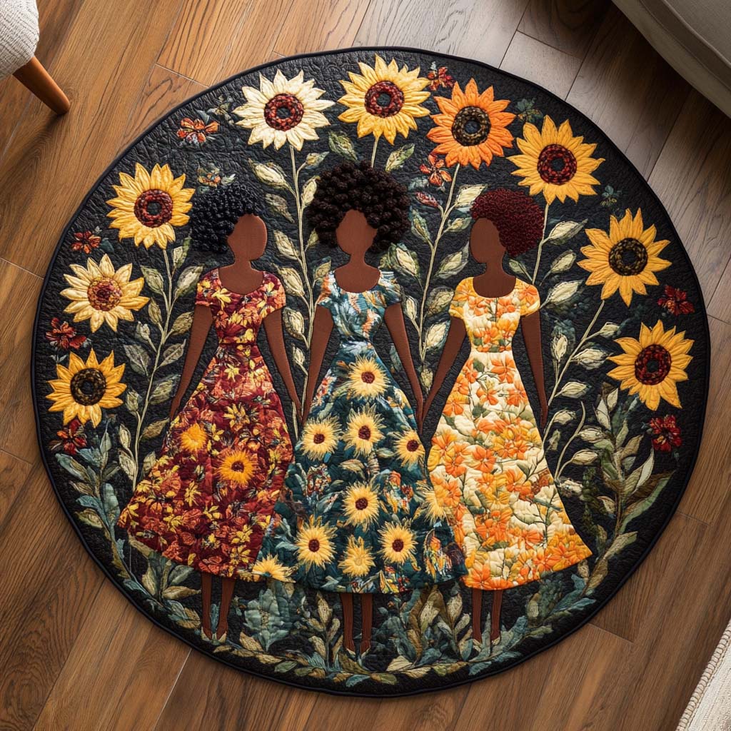 Sunflower Unity Quilted Round Mat NCU0NT8239 – Vantique