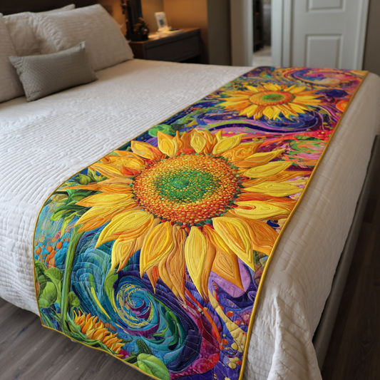 Sunflower Vibe Quilted Bed Runner NCU0DK9197