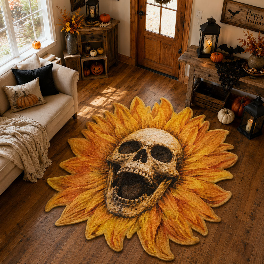 Sunflower of the Screaming Dead Custom Shape Area Rug NCU0PT11945