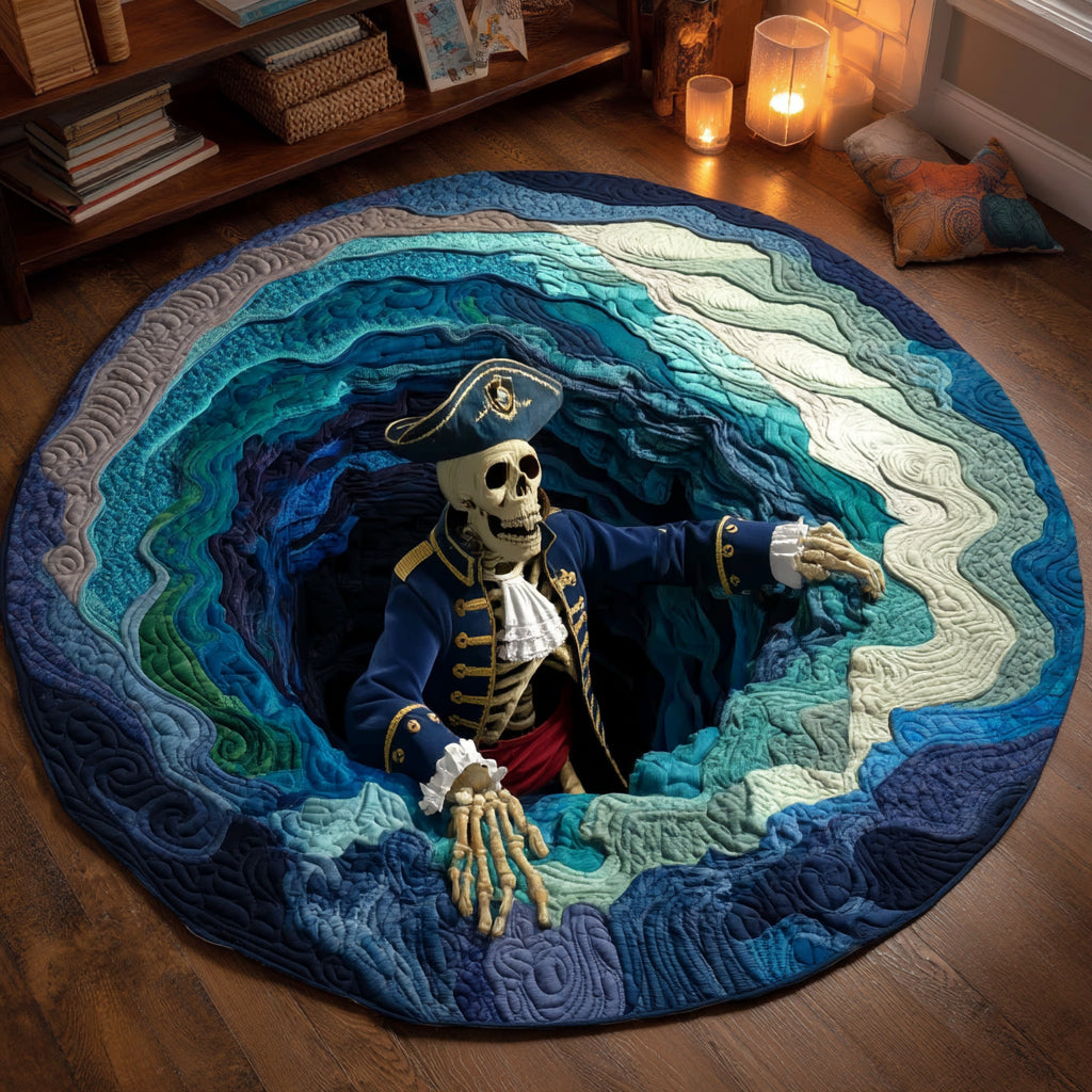 Sunken Pirate Quilted Round Mat NCU0HH466 – Vantique