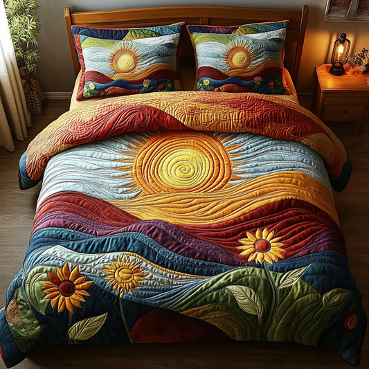 Sunkissed Prairie 3-Piece Quilted Bedding Set NCU0DV4148