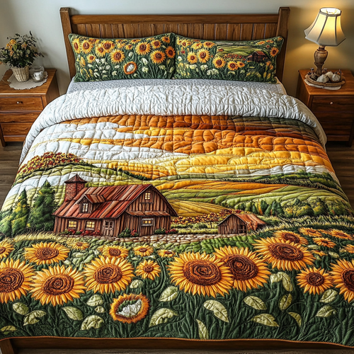 Sunlight Dream 3-Piece Quilted Bedding Set NCU0DK8731