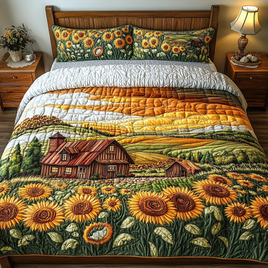 Sunlight Dream 3-Piece Quilted Bedding Set NCU0DK8731