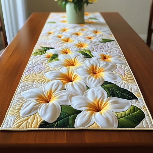 Sunlit Bloom Quilted Table Runner NCU0VL1996