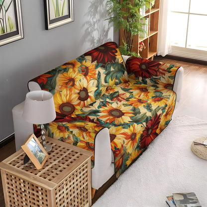 Sunlit Blossoms Quilted Sofa Cover NCU0PT1617