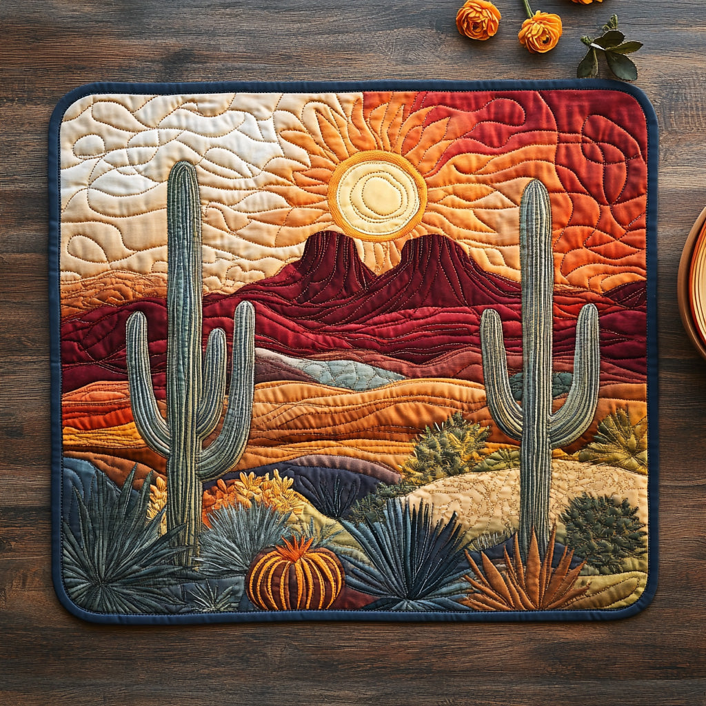 Sunlit Cactus Quilted Placemat NCU0DV6717