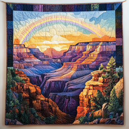 Sunlit Canyon Art Quilt Hanging NCU0TL978