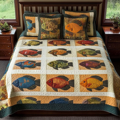 Sunlit Catch 3-Piece Quilted Bedding Set NCU0PT6957
