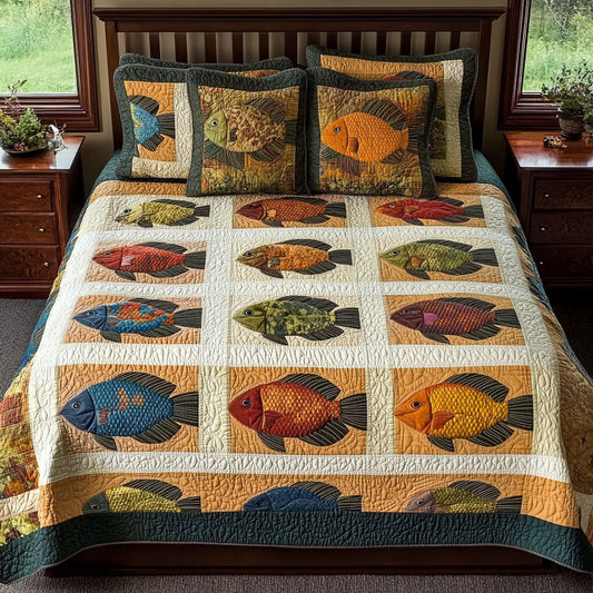 Sunlit Catch 3-Piece Quilted Bedding Set NCU0PT6957