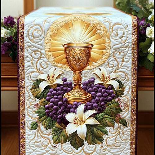 Sunlit Chalice Quilted Table Runner NCU0NT6744