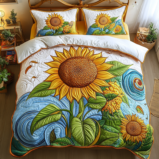 Sunlit Charm 3-Piece Quilted Bedding Set NCU0DK3533