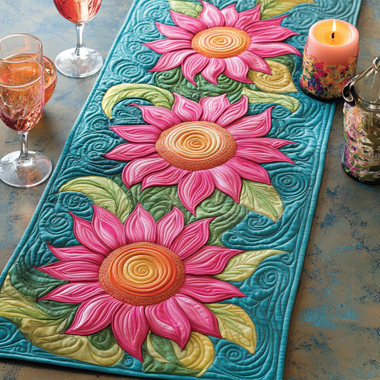 Sunlit Charm Quilted Table Runner NCU0VH5569