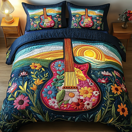 Sunlit Chords 3-Piece Quilted Bedding Set NCU0VL1244