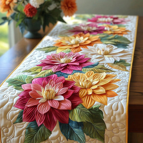 Sunlit Dahlia Row Quilted Table Runner NCU0NT5209