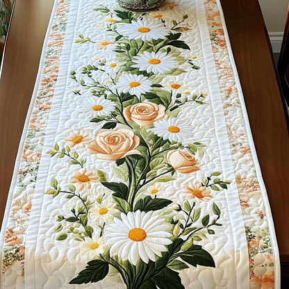 Sunlit Daisies Quilted Table Runner NCU0VL2010