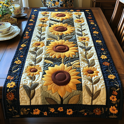 Sunlit Field Quilted Table Runner NCU0DV5342