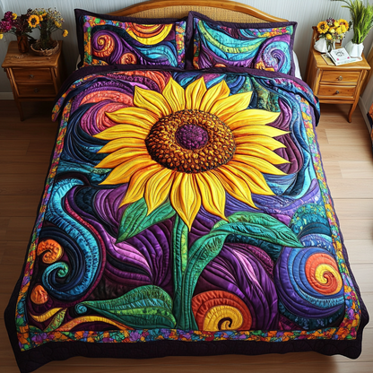 Sunlit Fields 3-Piece Quilted Bedding Set NCU0DK4028