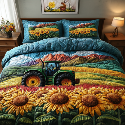 Sunlit Fields 3-Piece Quilted Bedding Set NCU0DV4574