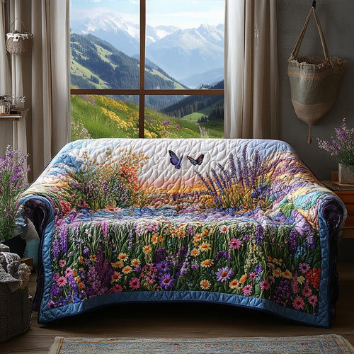 Sunlit Fields Quilted Sofa Cover NCU0DV9430