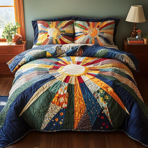 Sunlit Garden 3-Piece Quilted Bedding Set NCU0DV9054