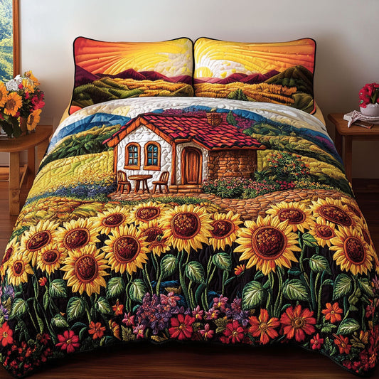 Sunlit Garden 3-Piece Quilted Bedding Set NCU0PT5787