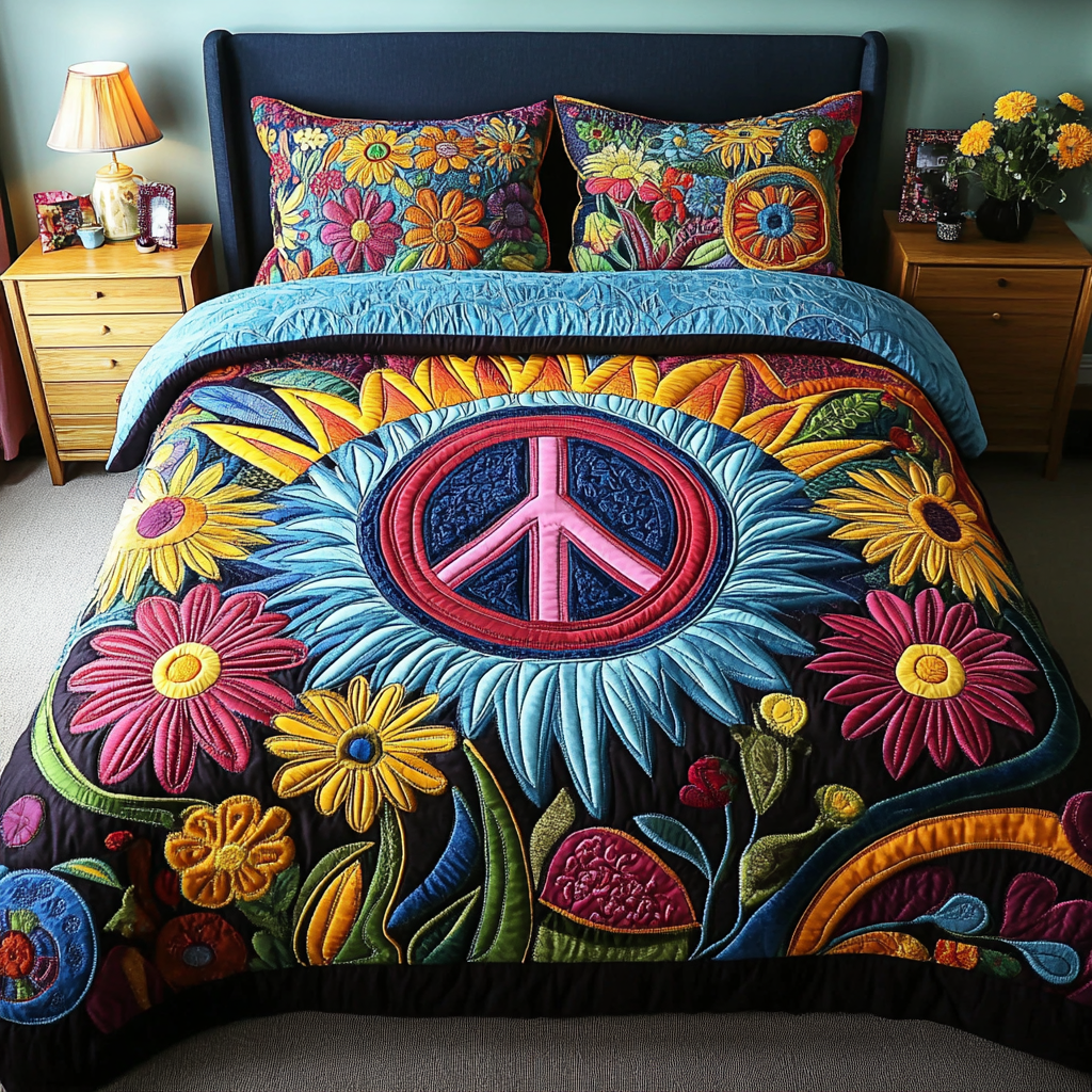 Sunlit Harmony Quilted Bedding Set NCU0DK6395