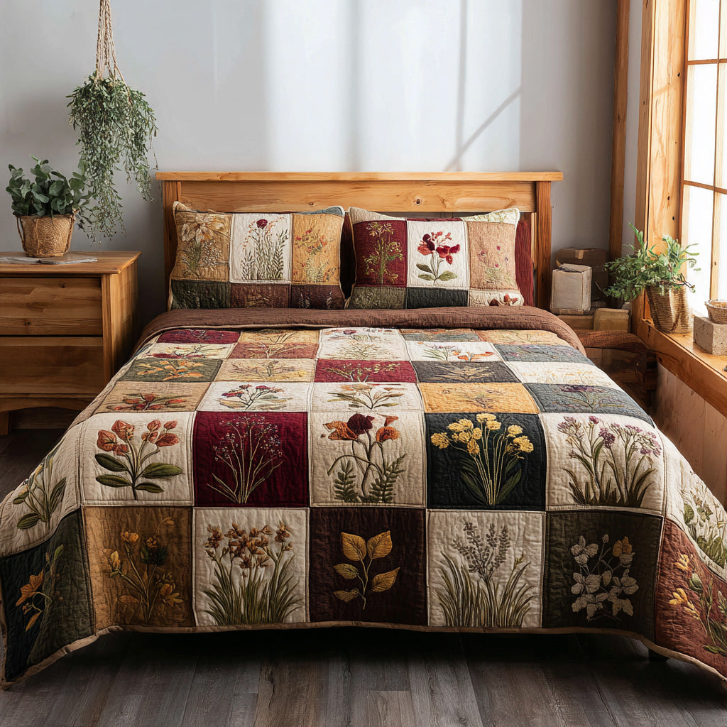 Sunlit Hexagons 3-Piece Quilted Bedding Set NCU0VL3227